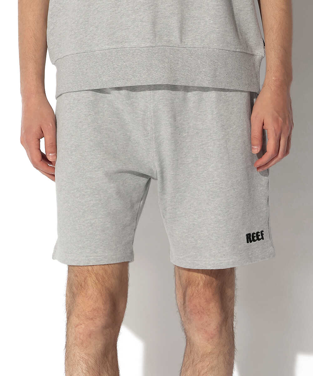 ロゴ刺繍リブ スウェットショーツ