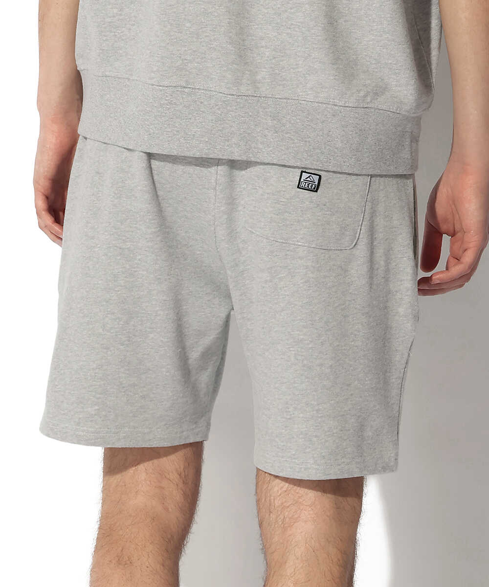 ロゴ刺繍リブ スウェットショーツ