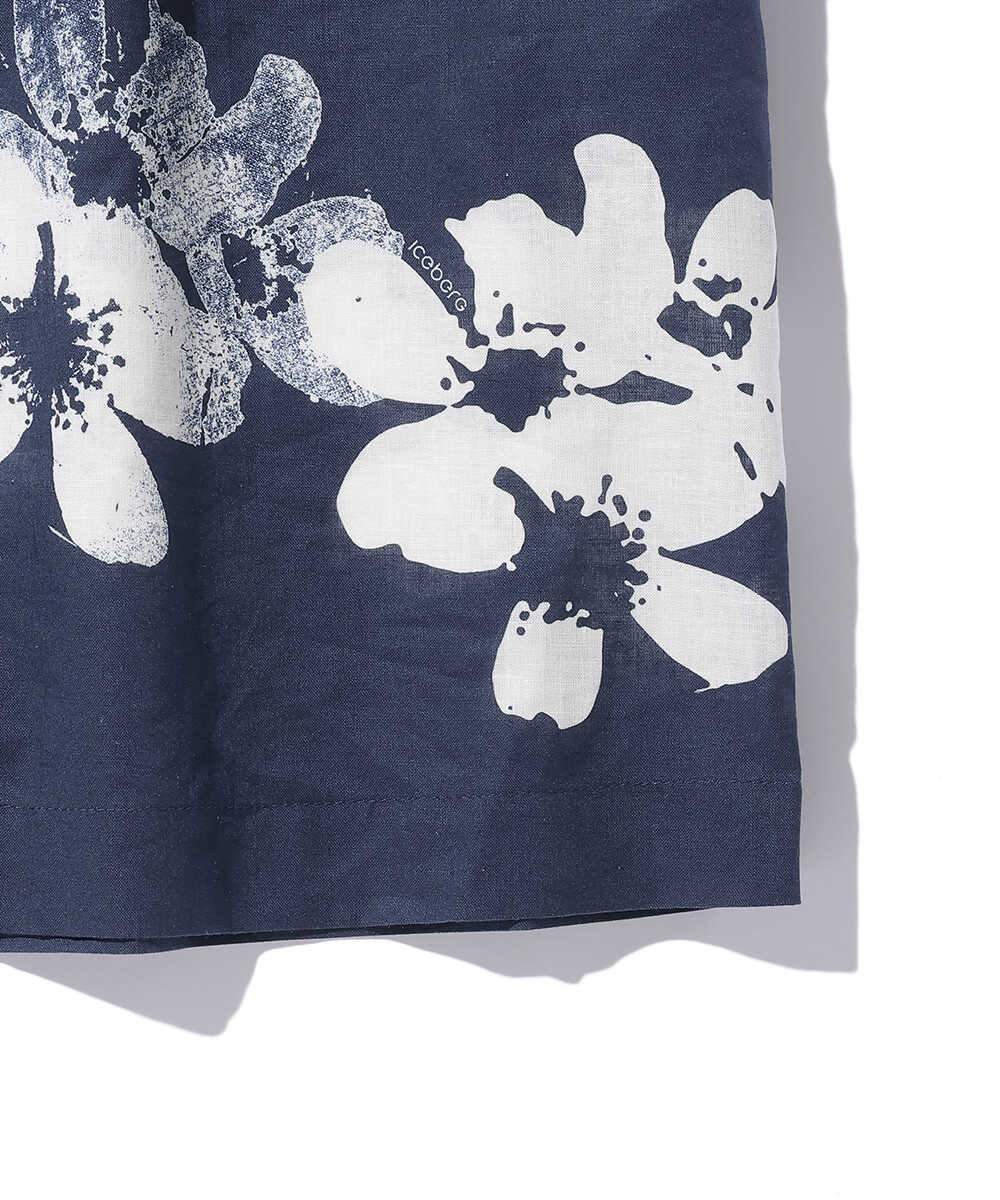 ハワイアン フラワープリント オープンカラーシャツ