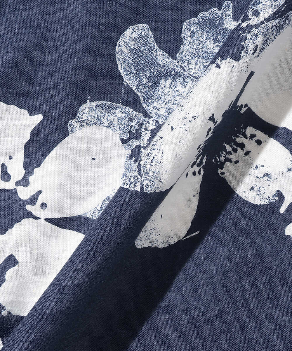 ハワイアン フラワープリント オープンカラーシャツ