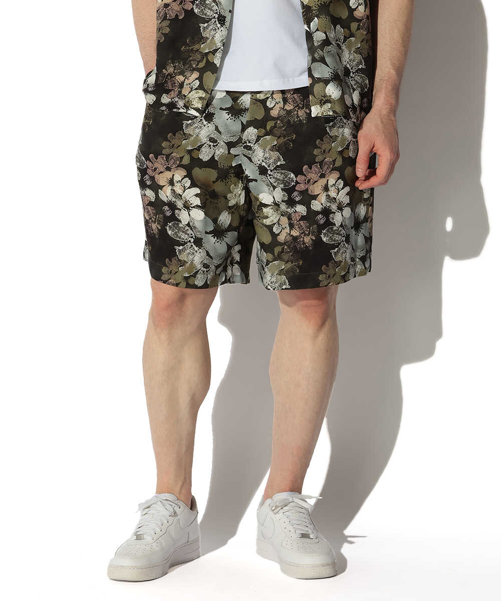 フラワー総柄プリントショーツ