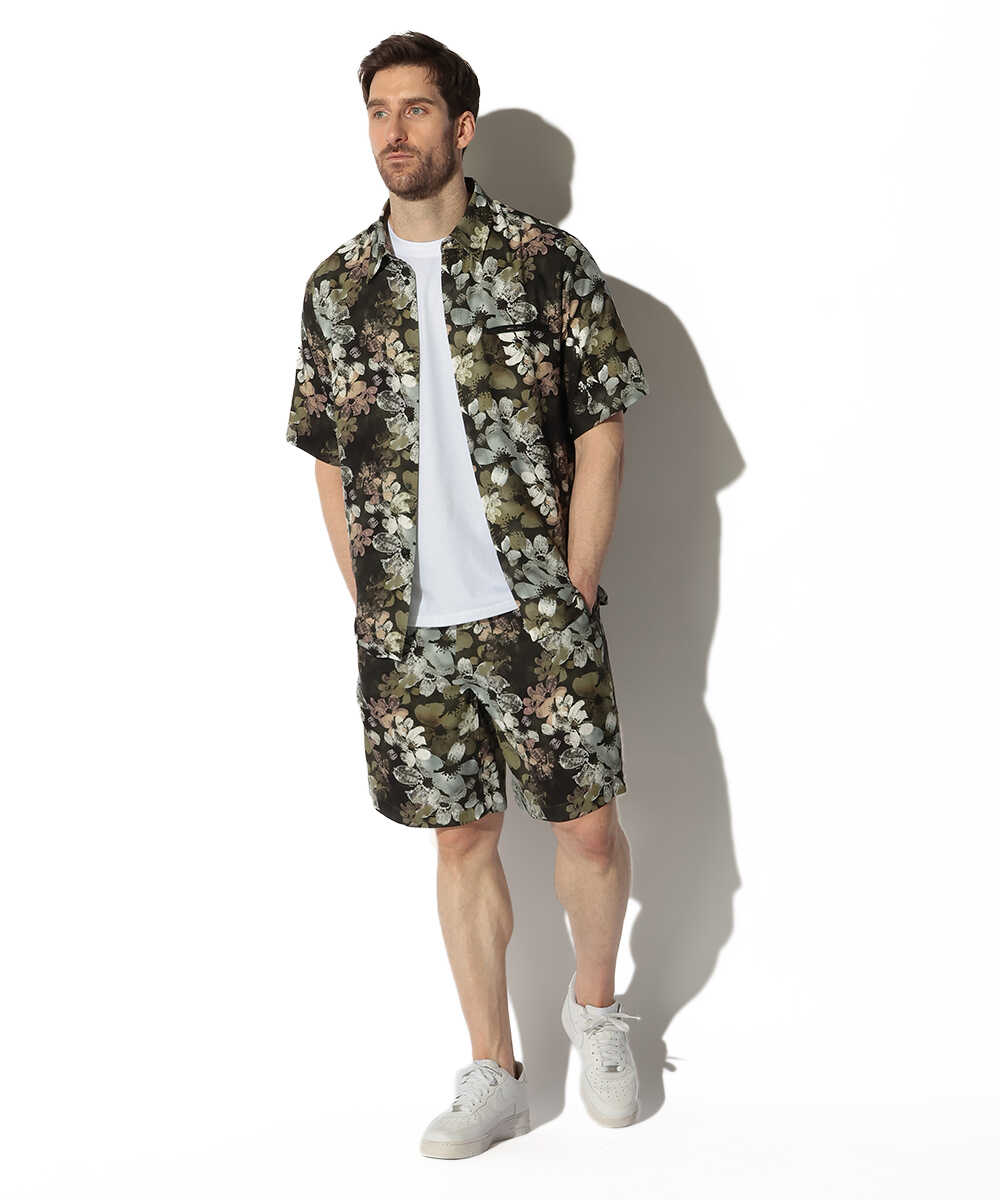 フラワー総柄プリントショーツ