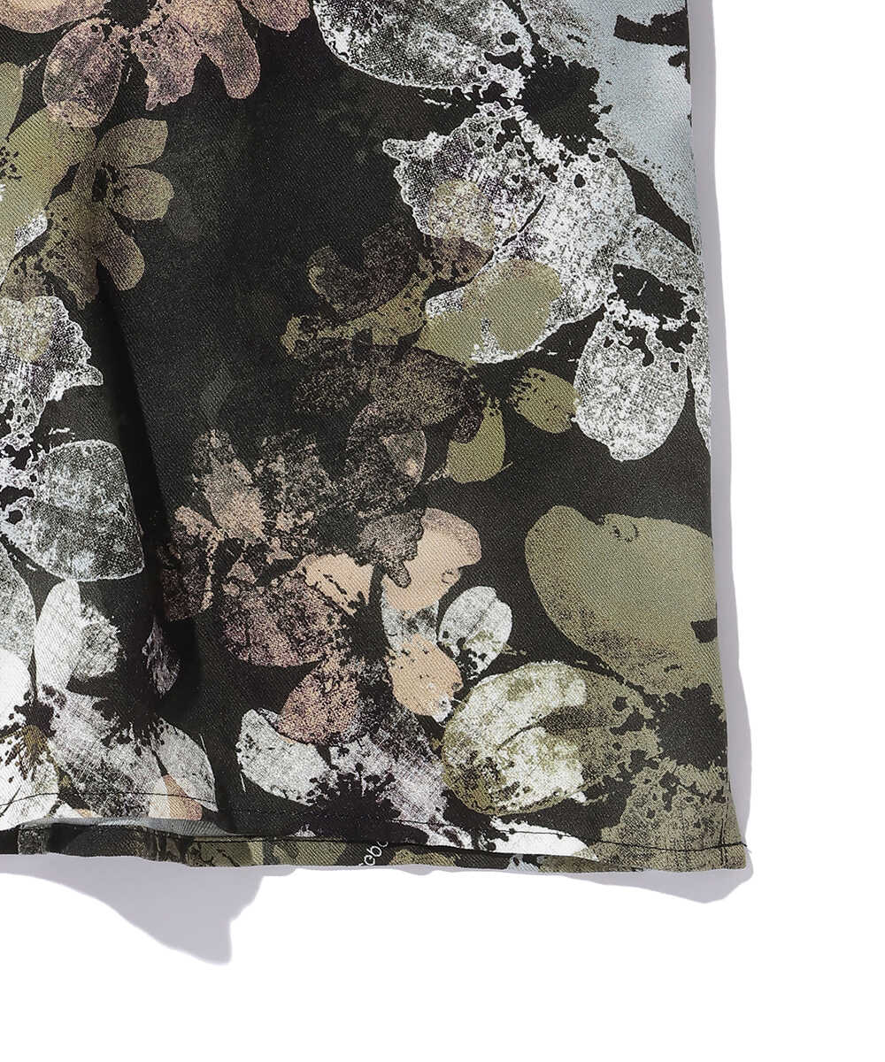 フラワー総柄プリントシャツ