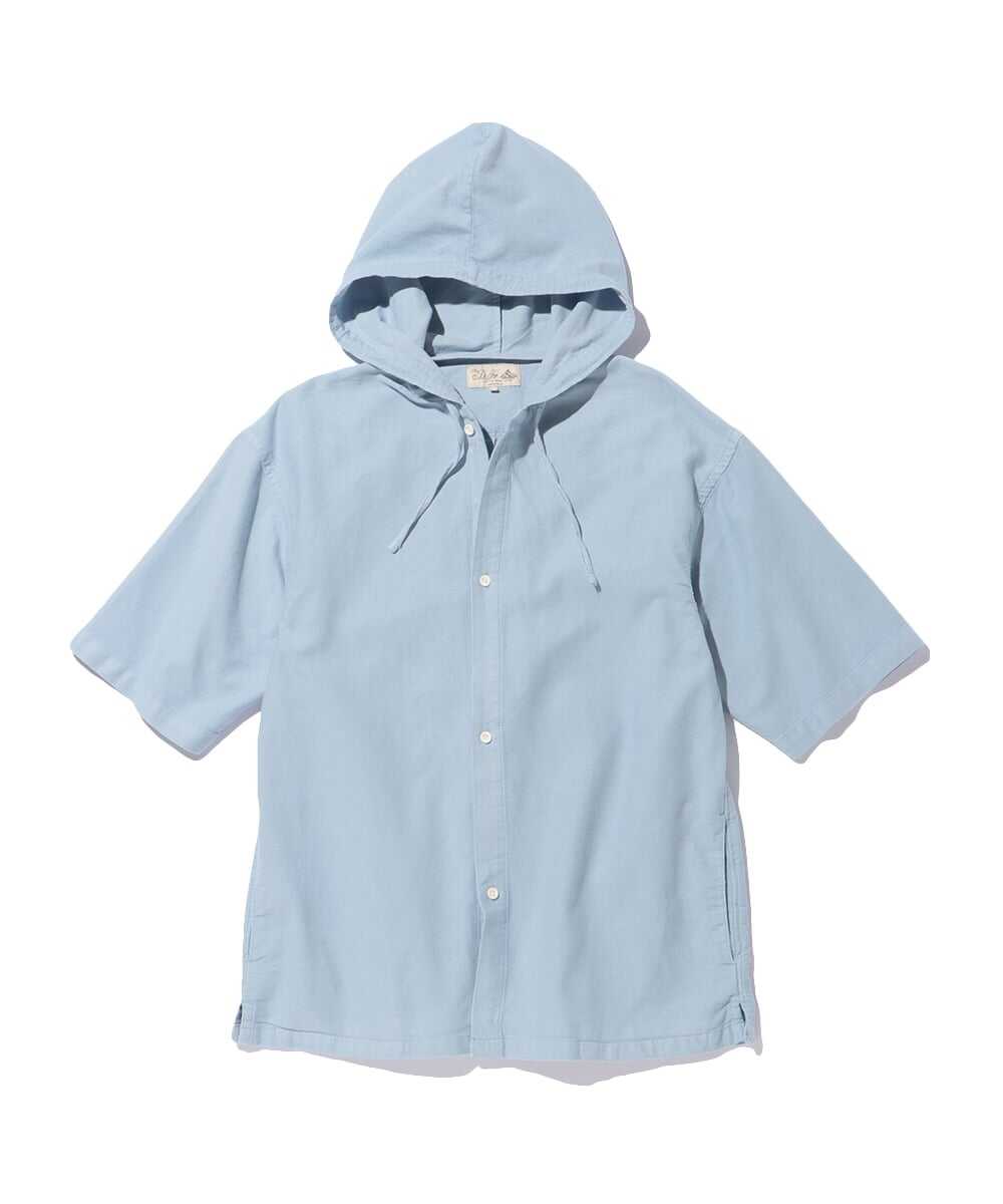 コーデュロイ 半袖シャツパーカ