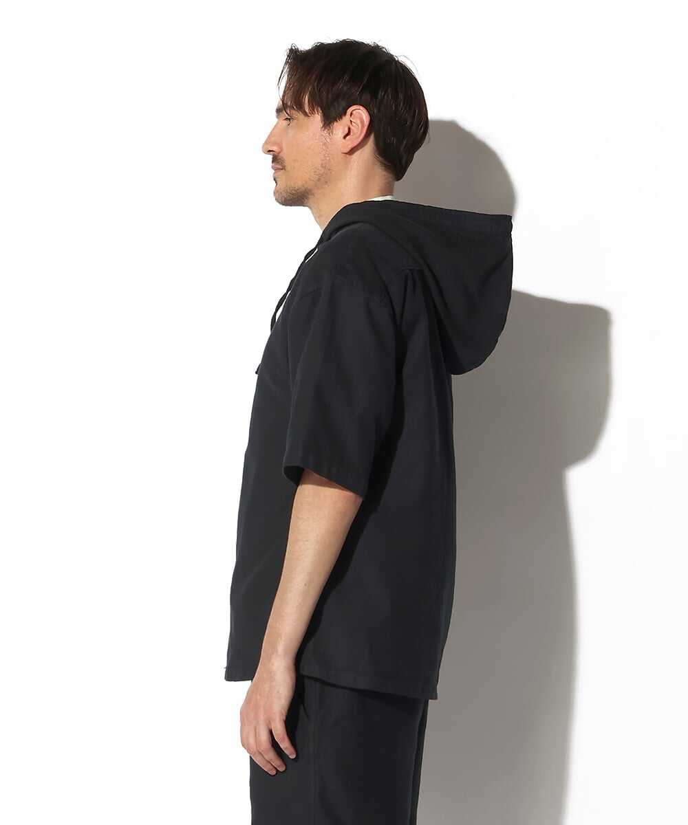 コーデュロイ 半袖シャツパーカ