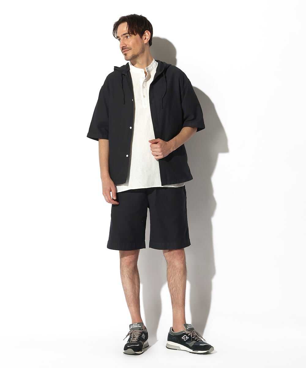 コーデュロイ 半袖シャツパーカ