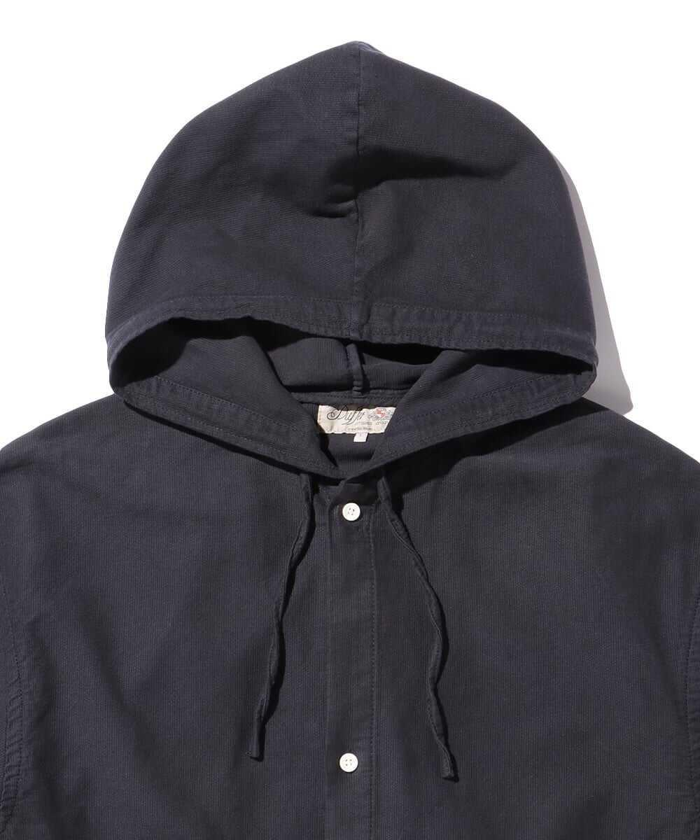 コーデュロイ 半袖シャツパーカ