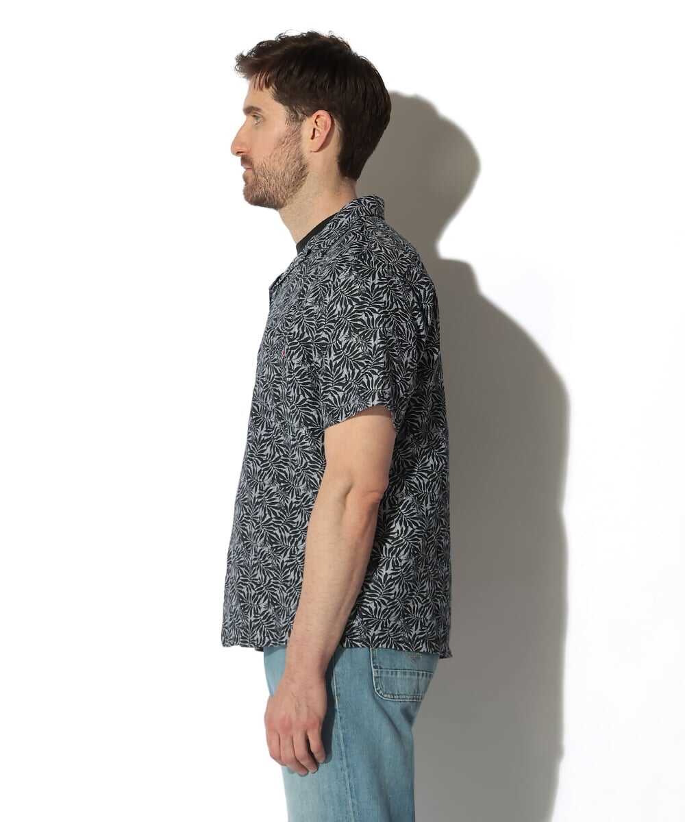 リーフプリント リラックス フィットシャツ