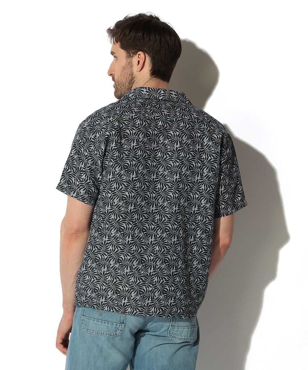 リーフプリント リラックス フィットシャツ