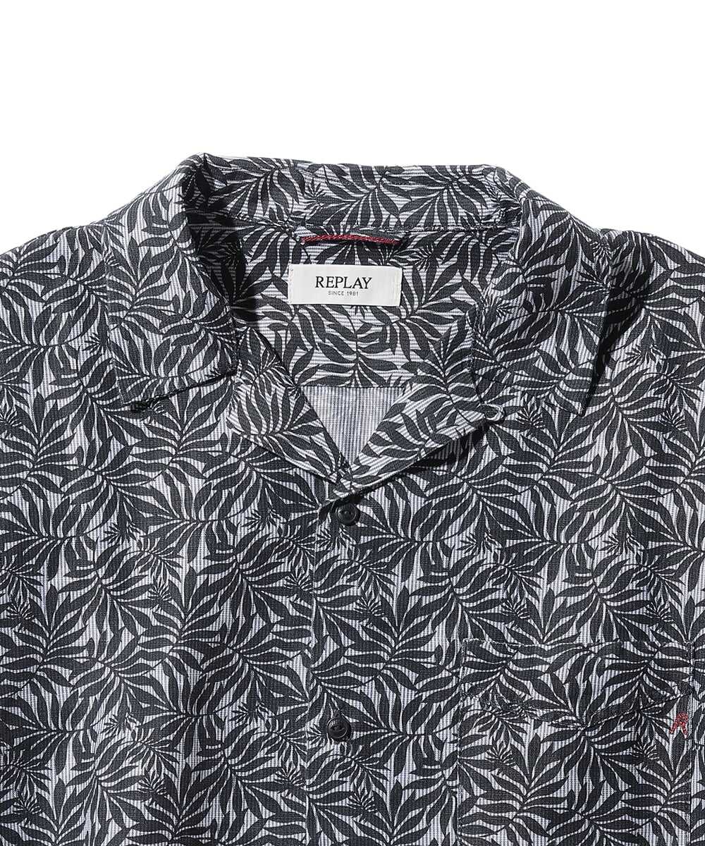 リーフプリント リラックス フィットシャツ