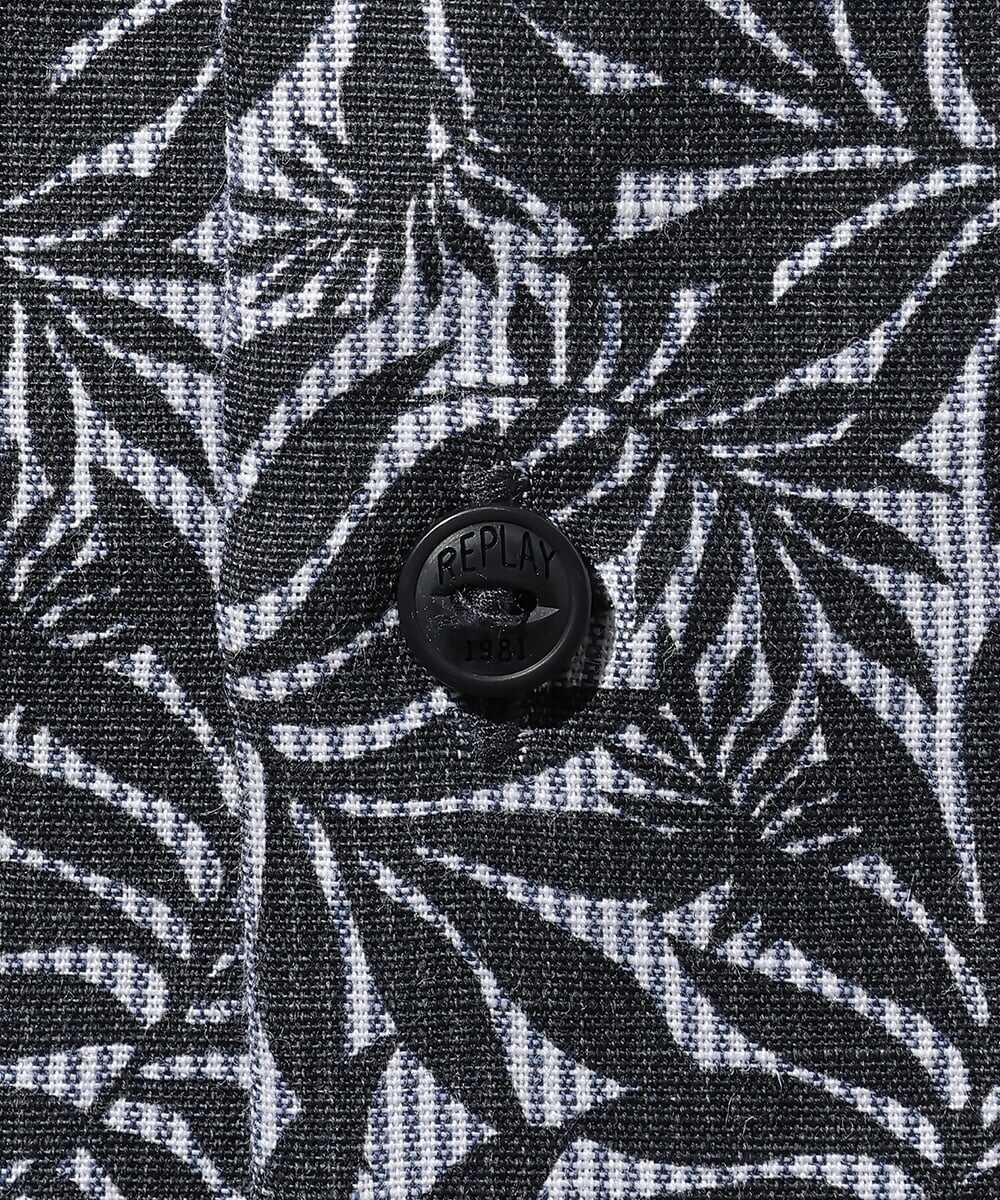 リーフプリント リラックス フィットシャツ