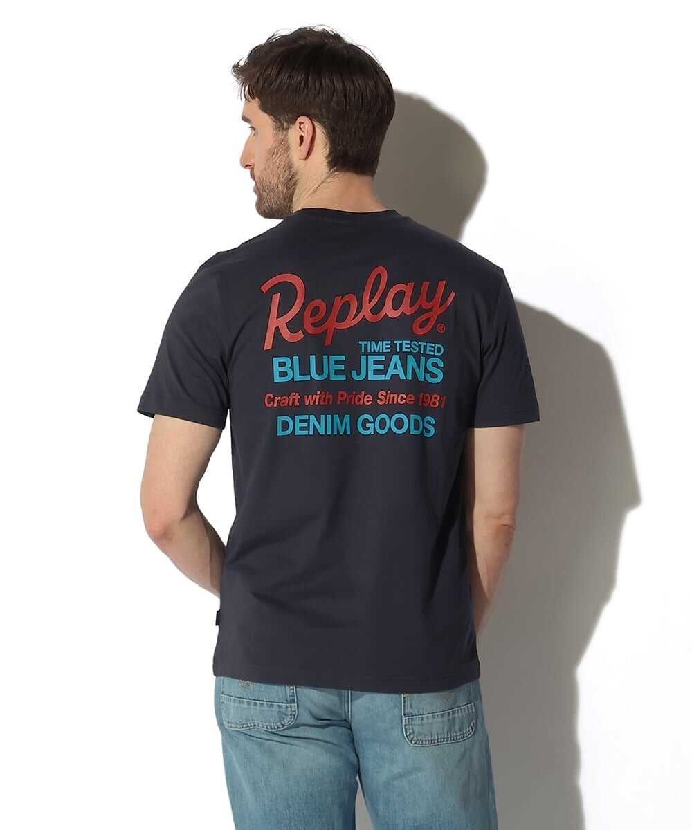 コットンジャージ ロゴヘリテイジバックプリントTシャツ