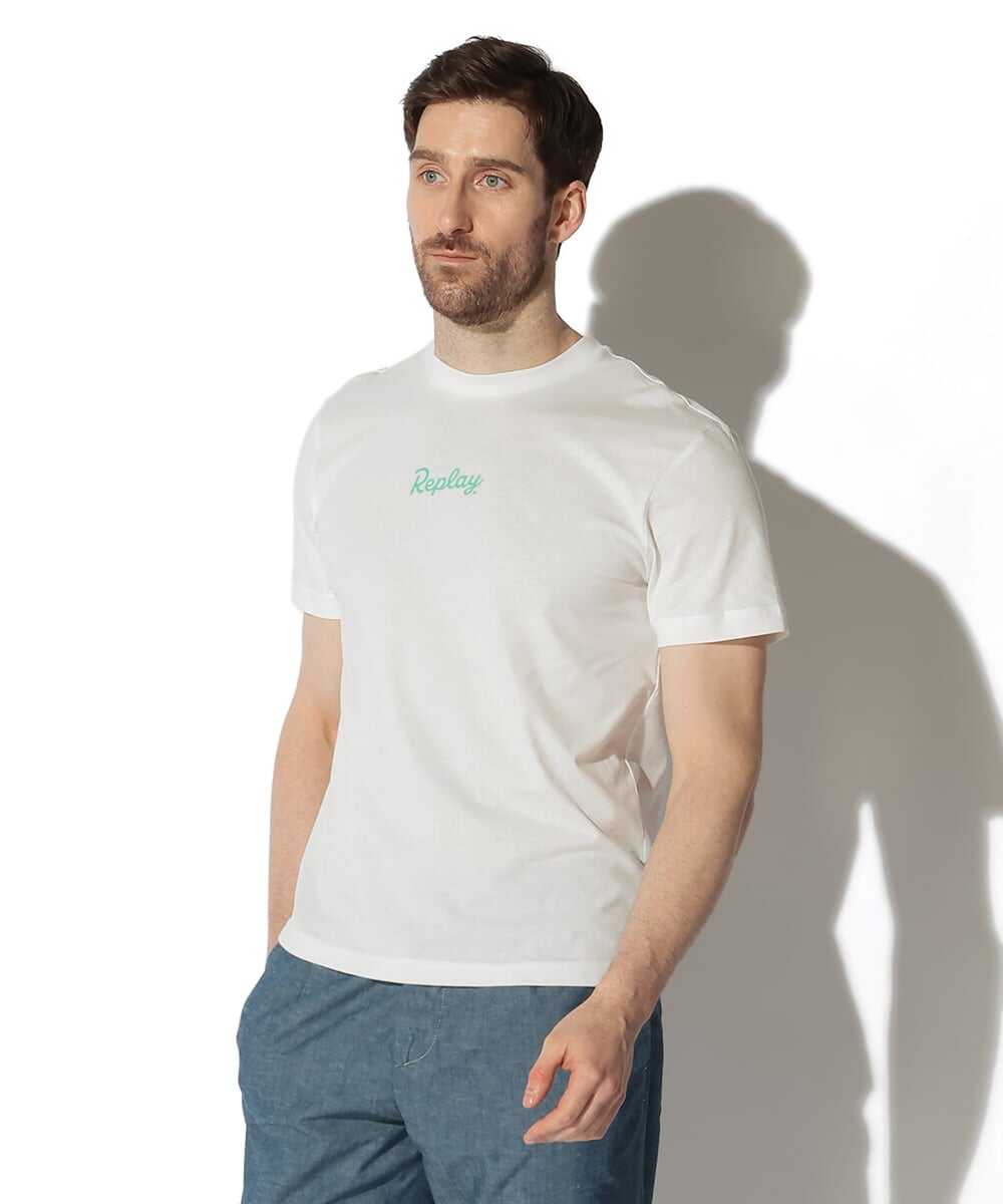 コットンジャージ ロゴヘリテイジバックプリントTシャツ