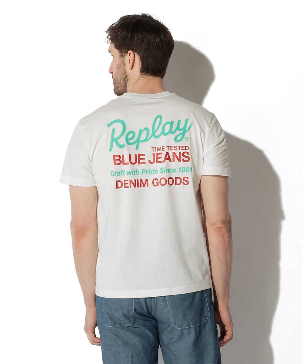 コットンジャージ ロゴヘリテイジバックプリントTシャツ