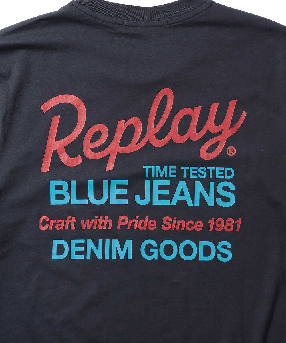 コットンジャージ ロゴヘリテイジバックプリントTシャツ