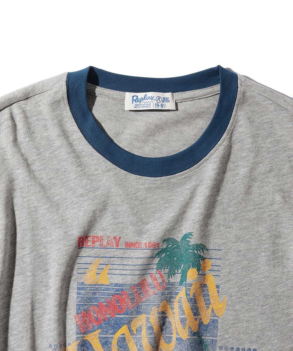 コットンジャージ HAWAIプリントTシャツ