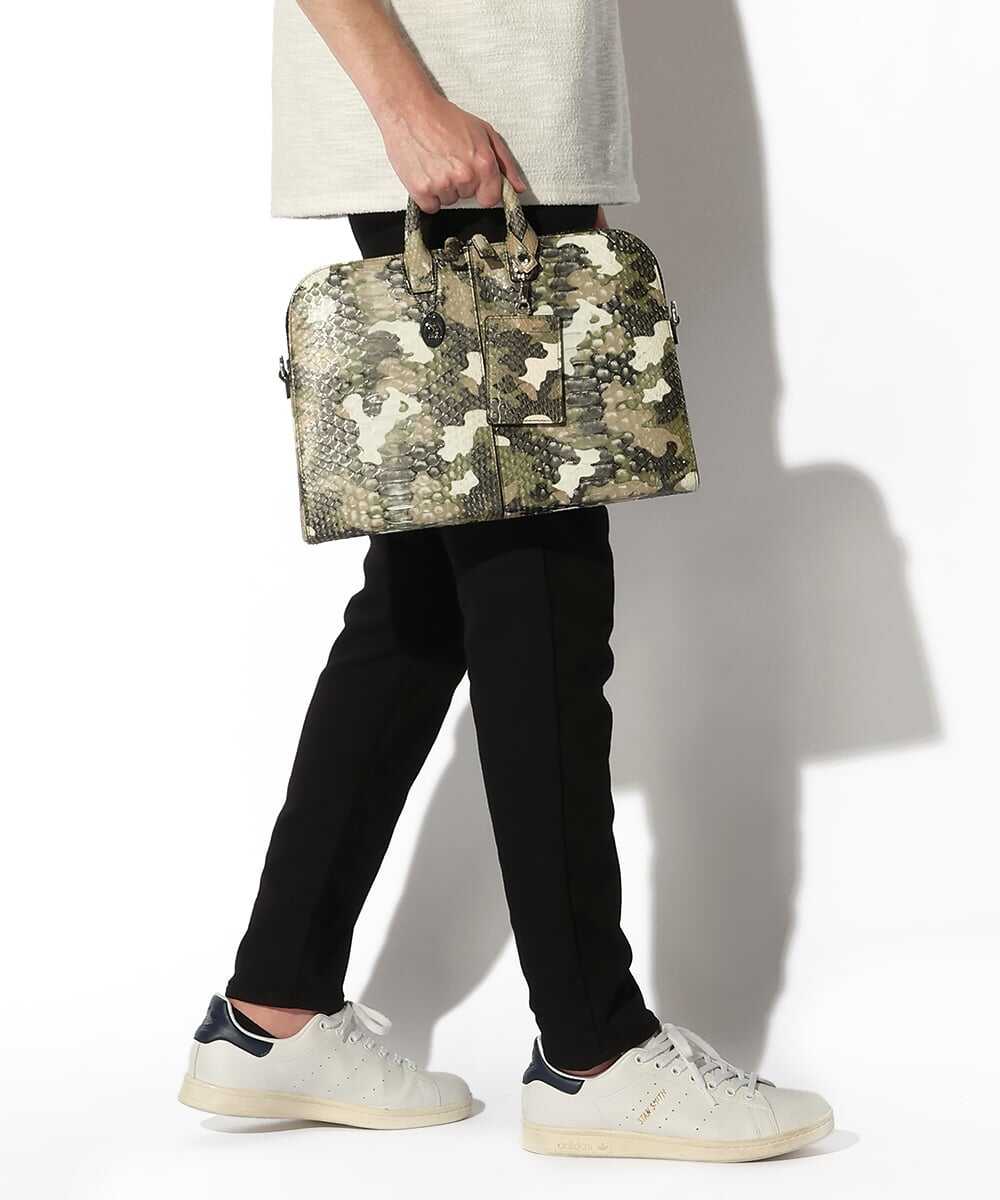 BOSS/ボス 2WAYパイソンレザーバッグ