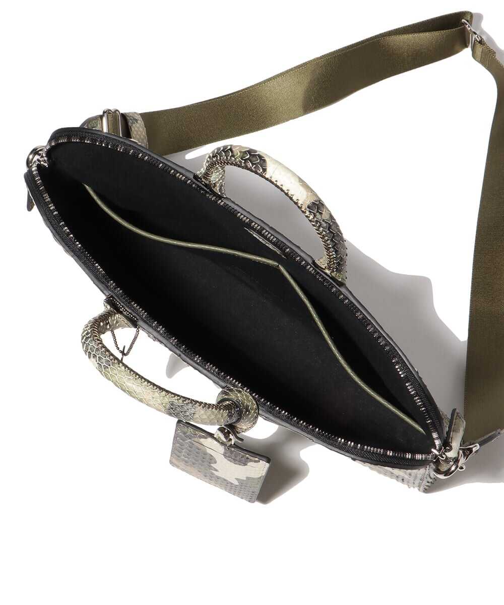 BOSS/ボス 2WAYパイソンレザーバッグ