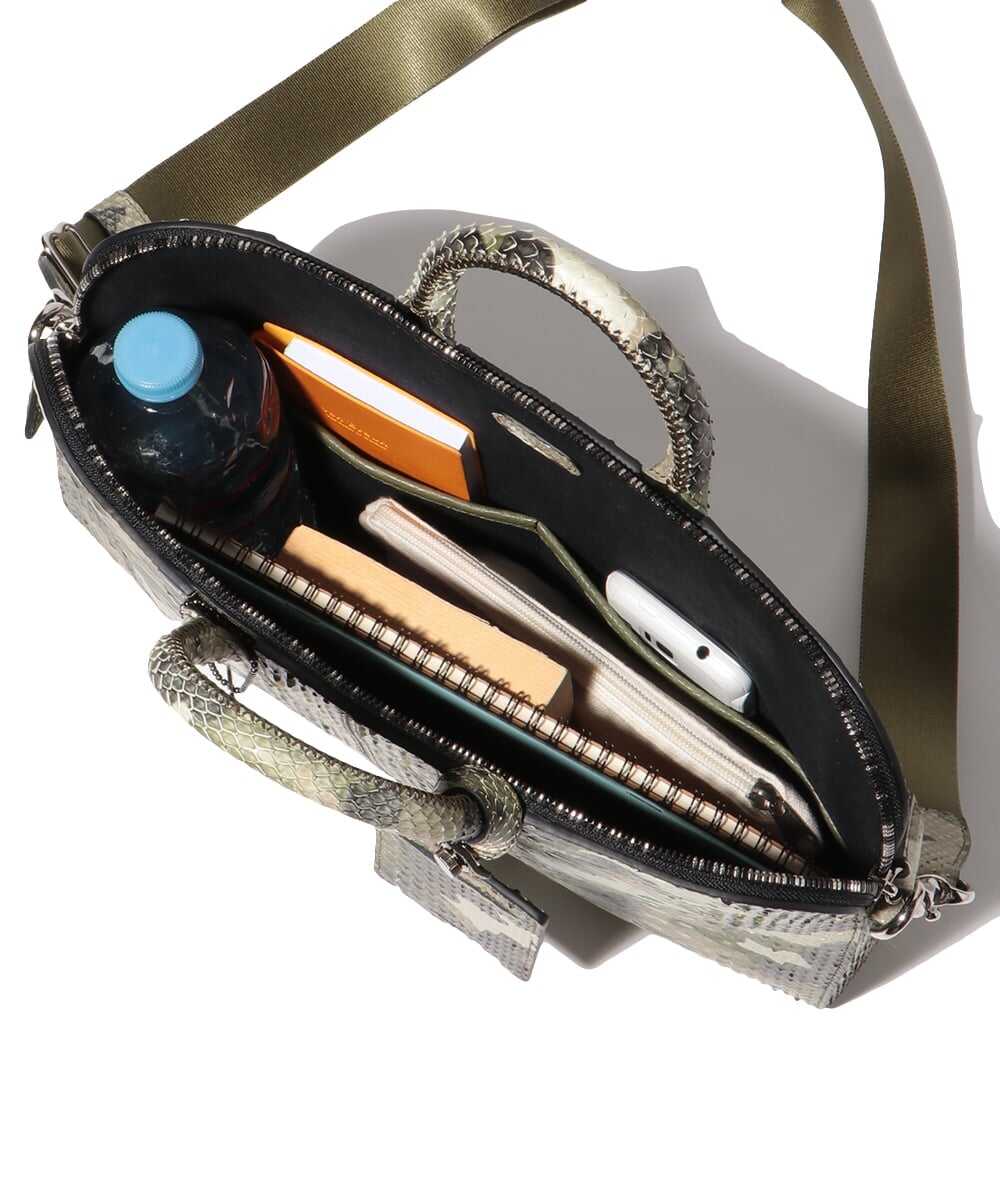 BOSS/ボス 2WAYパイソンレザーバッグ