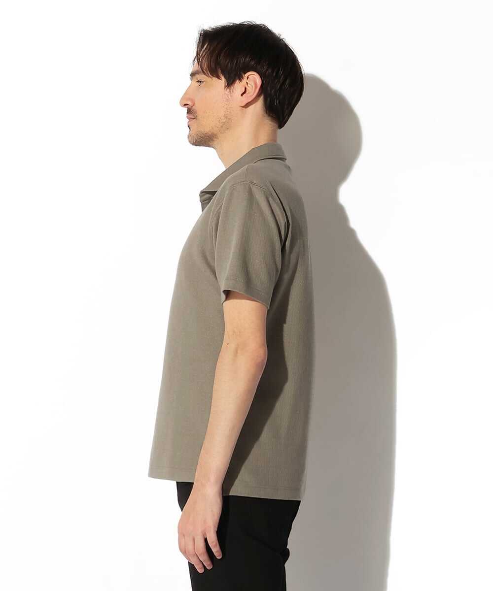 ダブルジャカード スキッパーポロシャツ