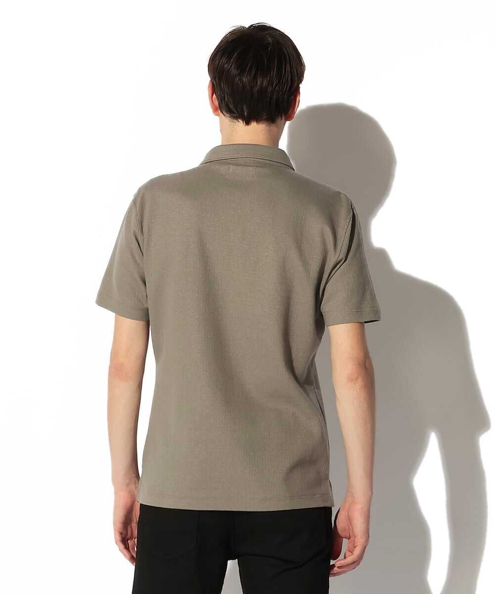 ダブルジャカード スキッパーポロシャツ