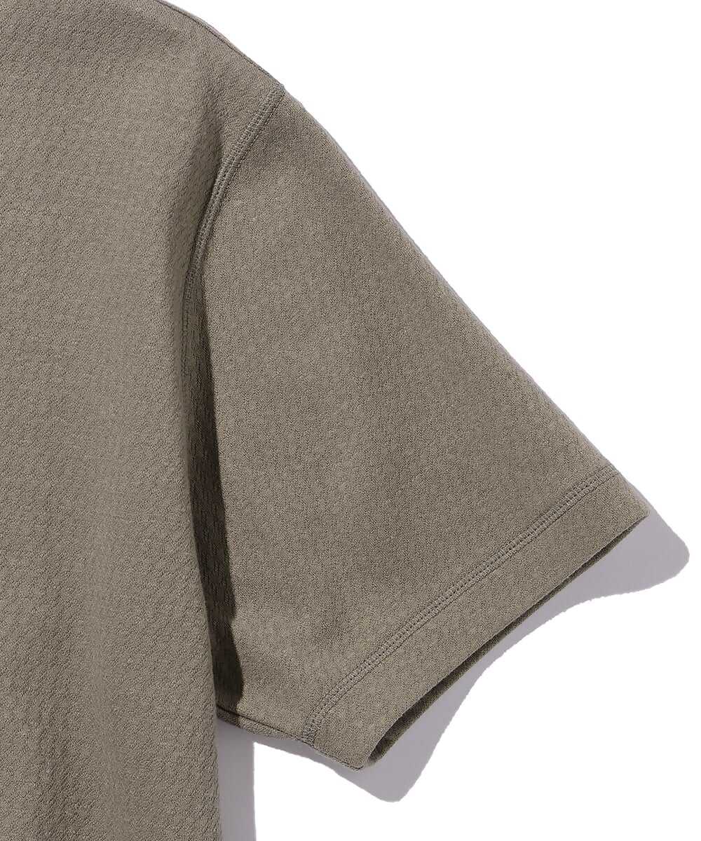 ダブルジャカード スキッパーポロシャツ