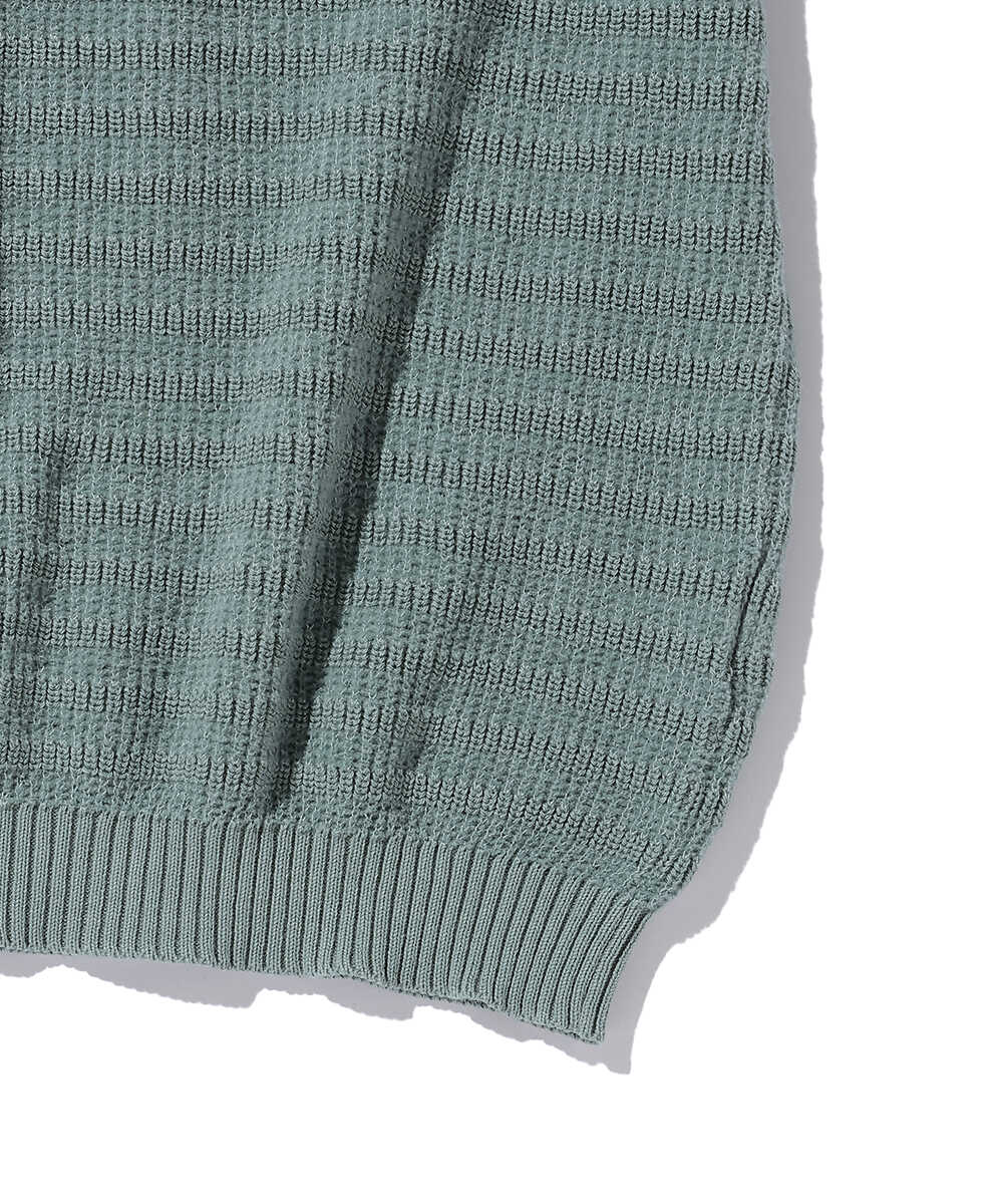 ハーフスリーブ リブニットTシャツ