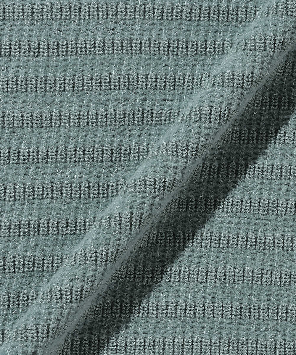 ハーフスリーブ リブニットTシャツ