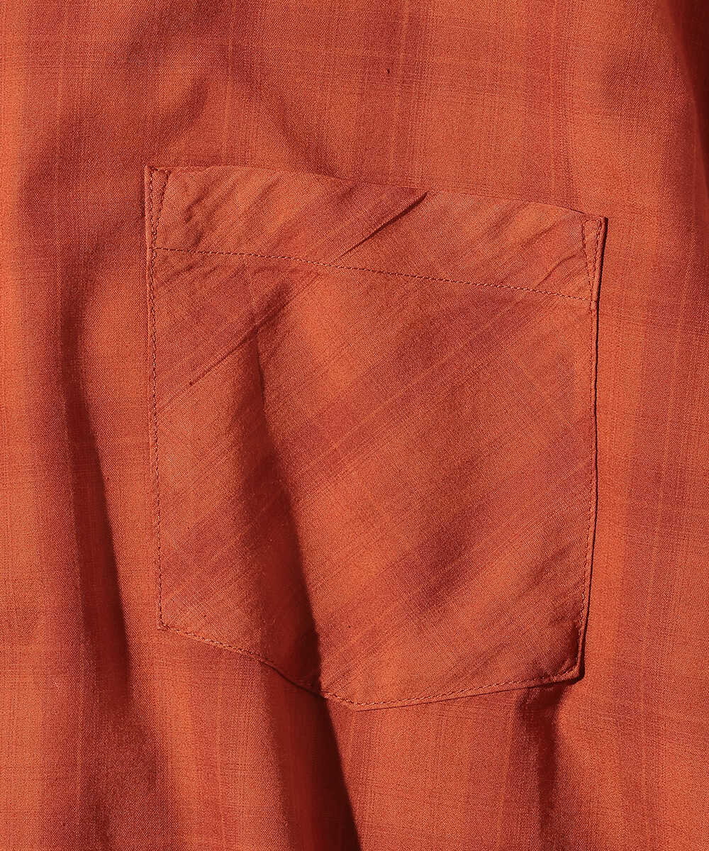 ヘンリーネックチェックシャツ