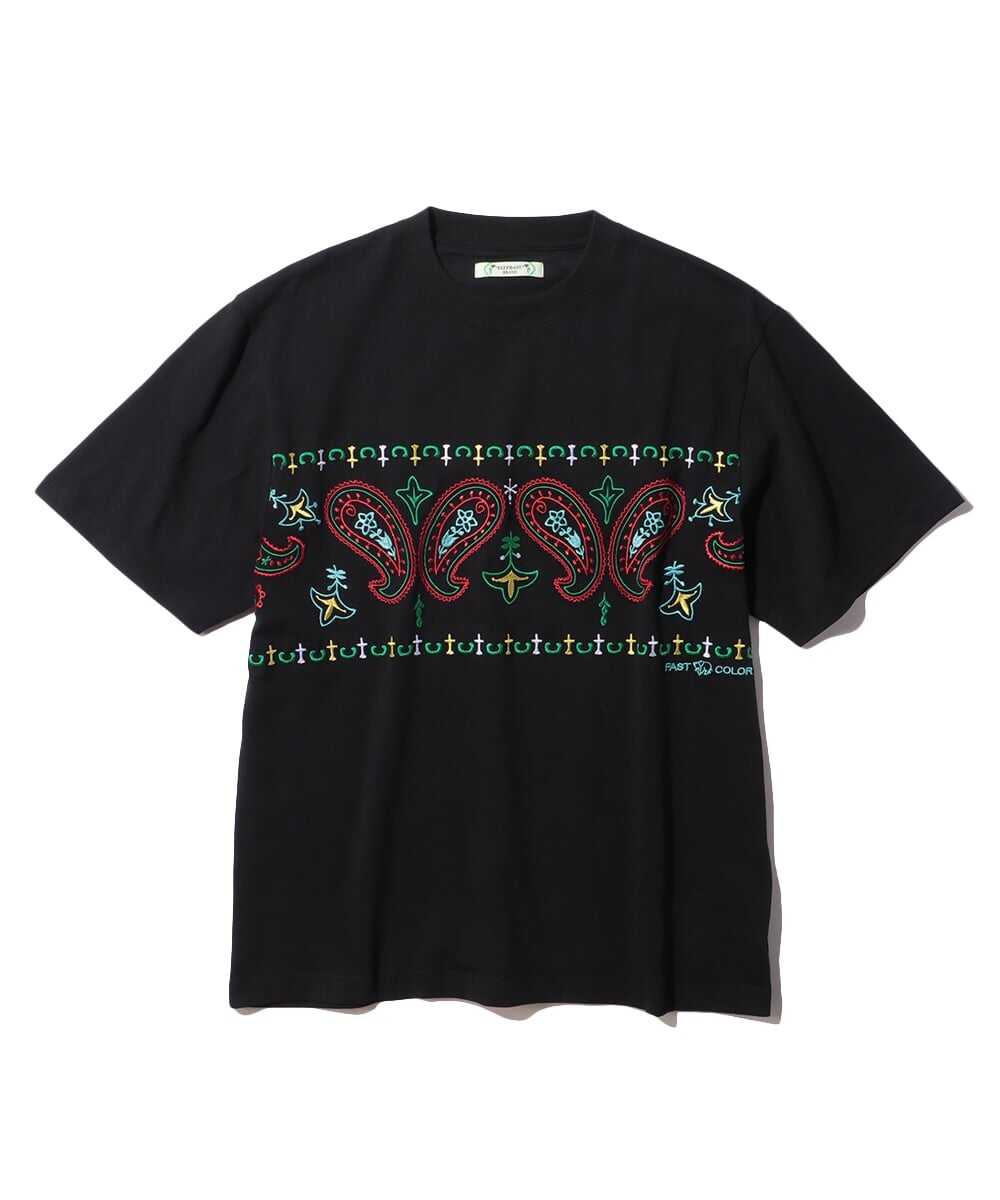 ペイズリー柄刺繍 リラックスTシャツ