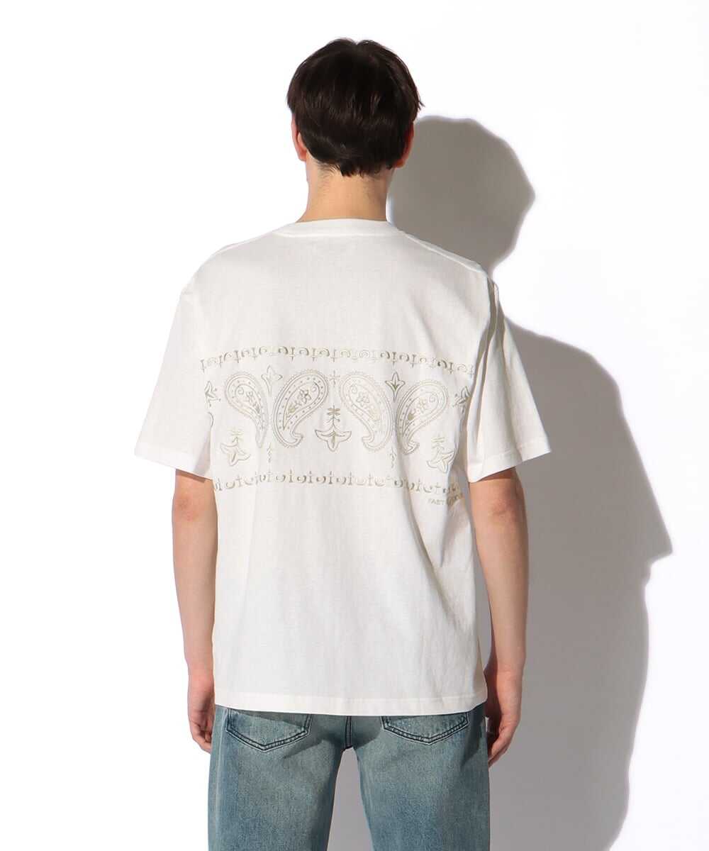 ペイズリー柄刺繍 リラックスTシャツ