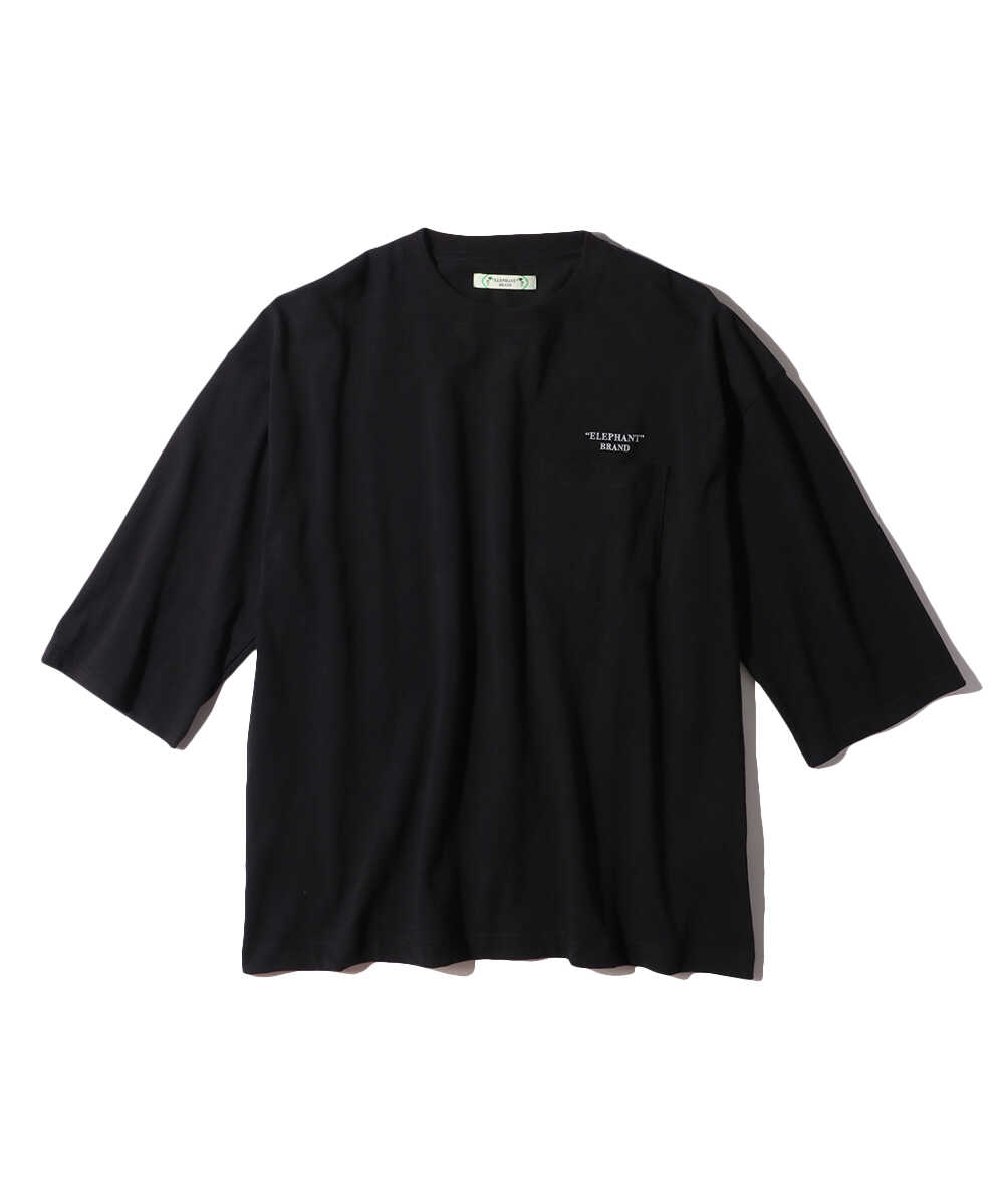 バックプリント 七分袖Tシャツ