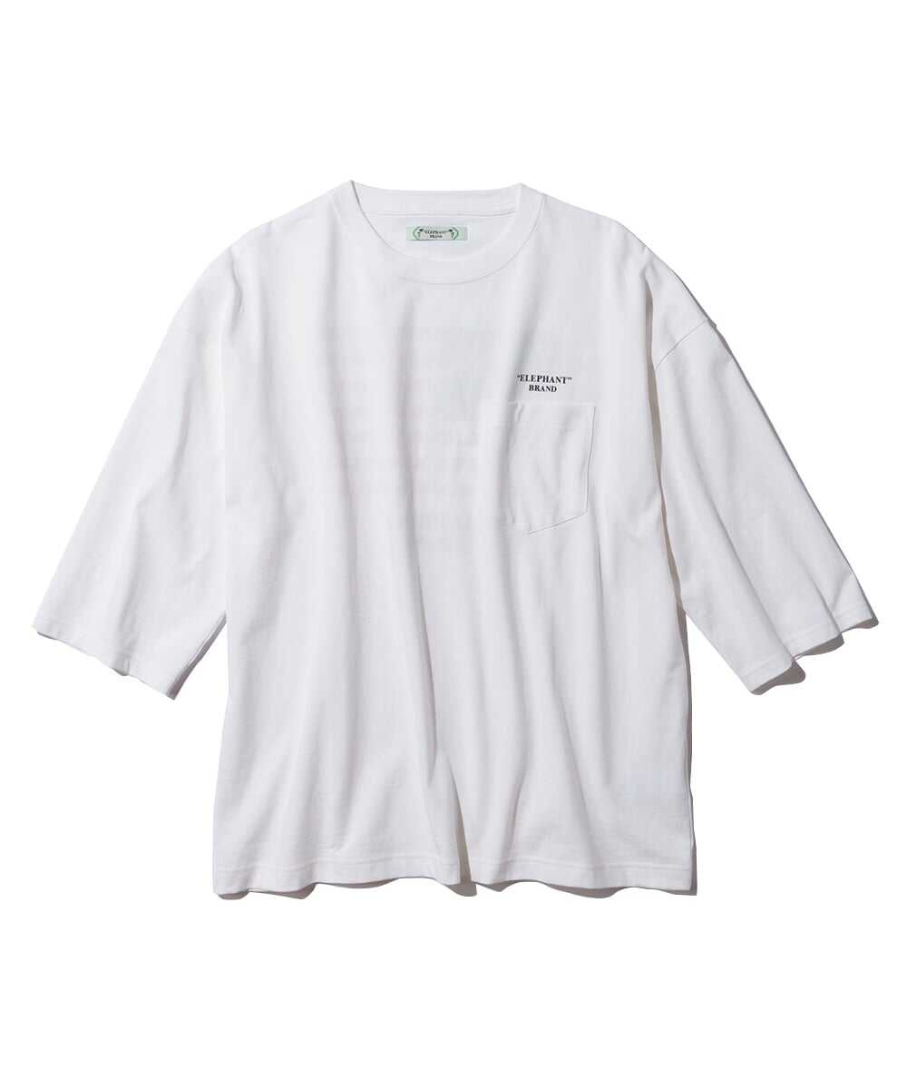 バックプリント 七分袖Tシャツ