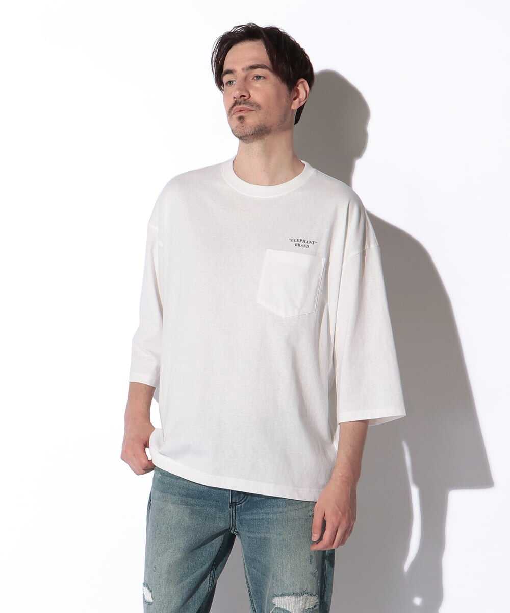 バックプリント 七分袖Tシャツ