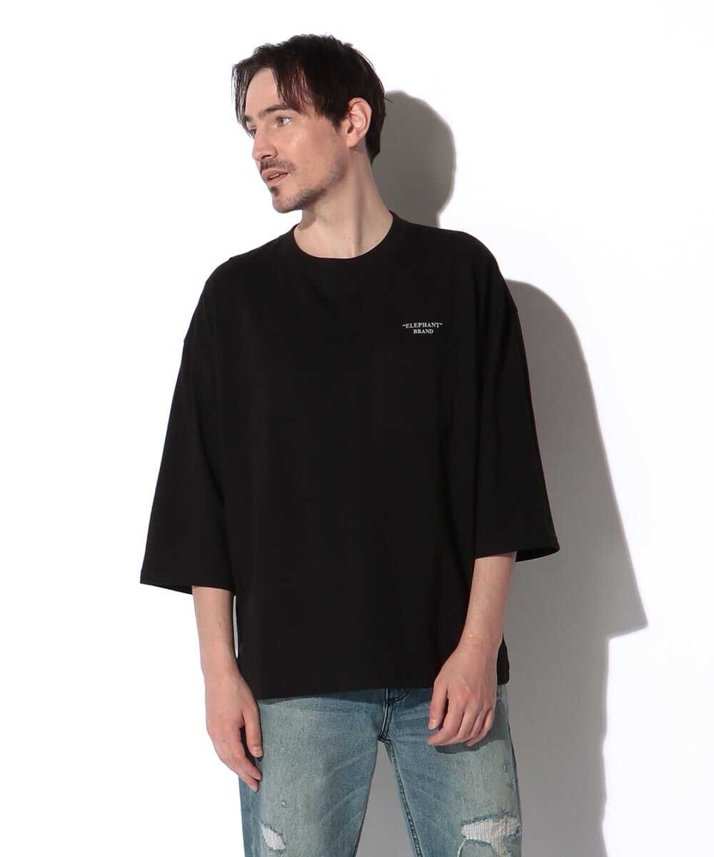バックプリント 七分袖Tシャツ
