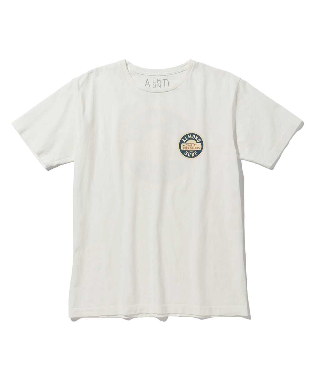 バッジロゴ バックプリント コットンTシャツ