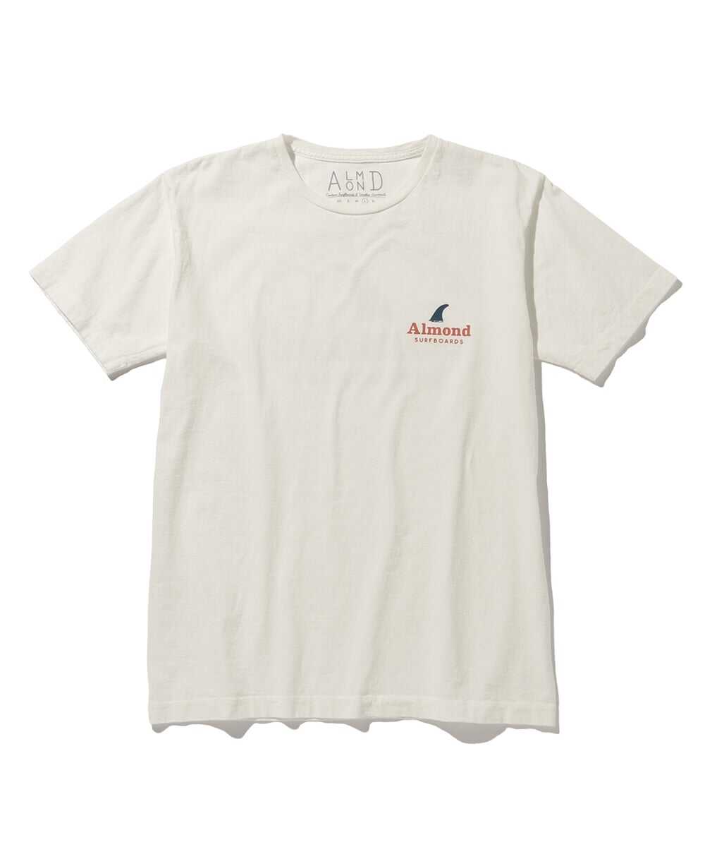 サーフボードフィンロゴ バックプリント コットンTシャツ