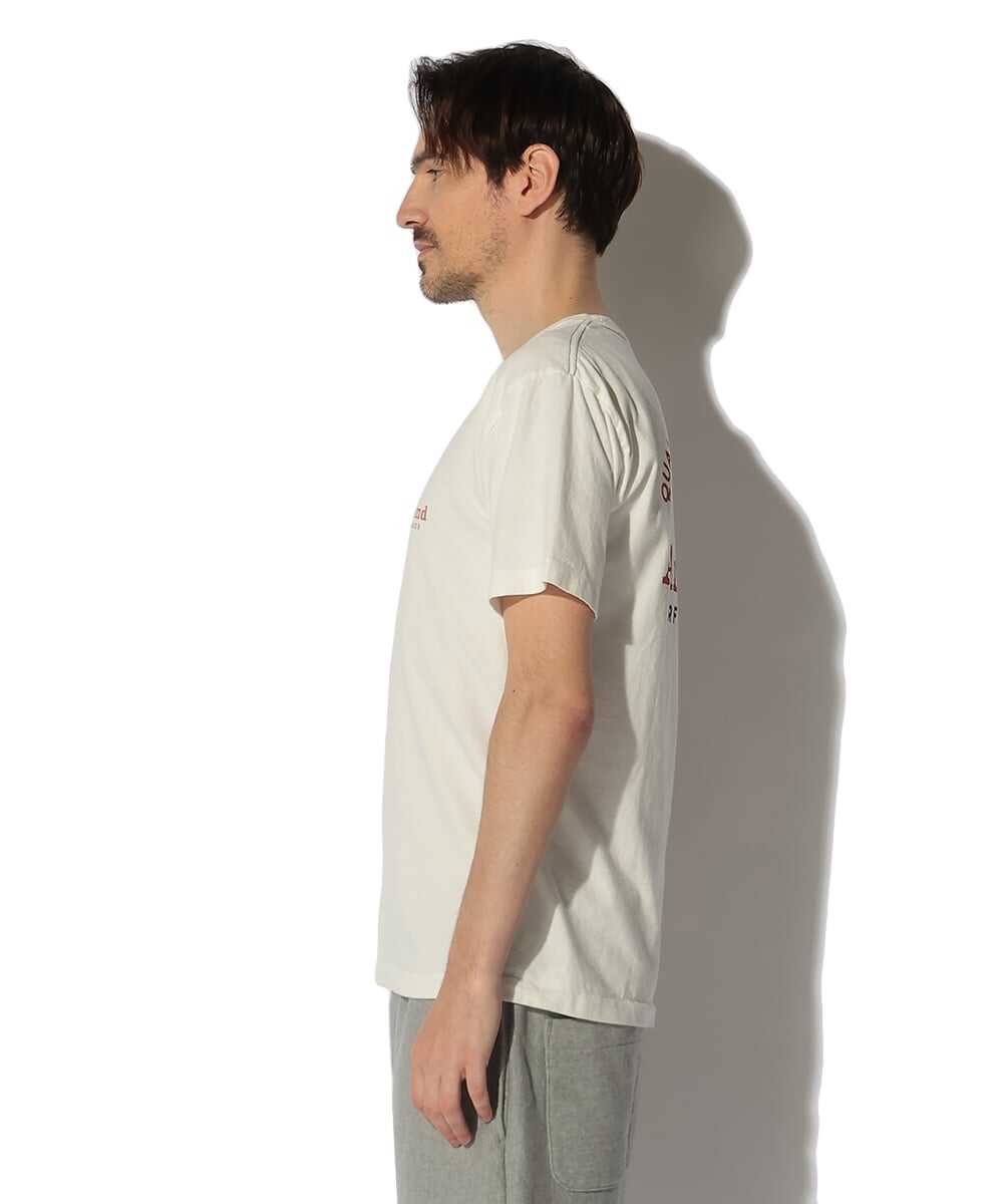 サーフボードフィンロゴ バックプリント コットンTシャツ