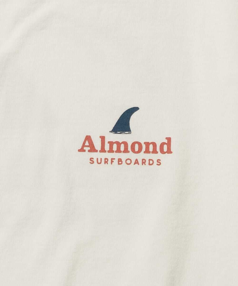 サーフボードフィンロゴ バックプリント コットンTシャツ
