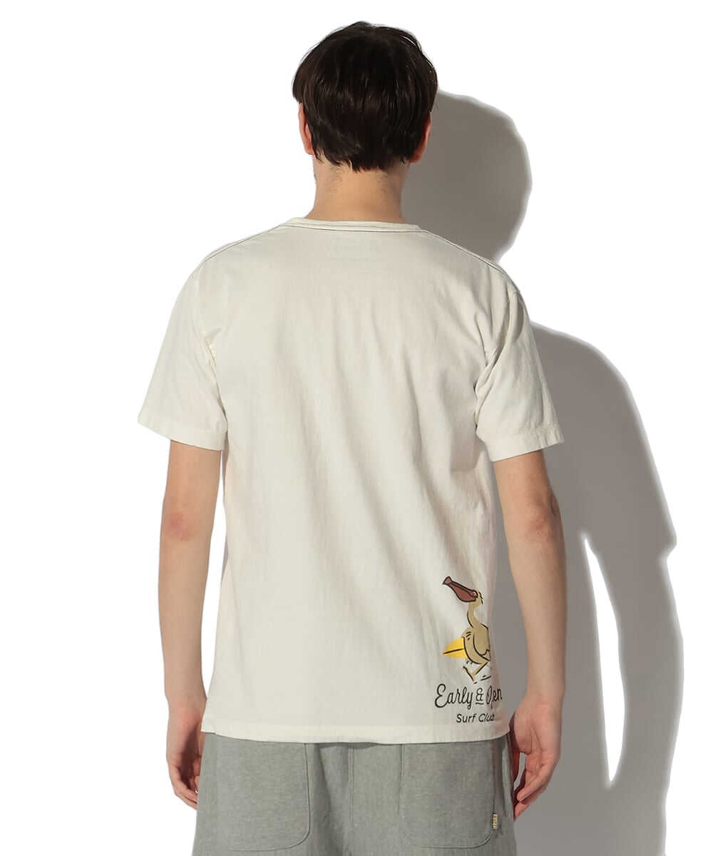 ペリカンバックプリント ロゴコットンTシャツ