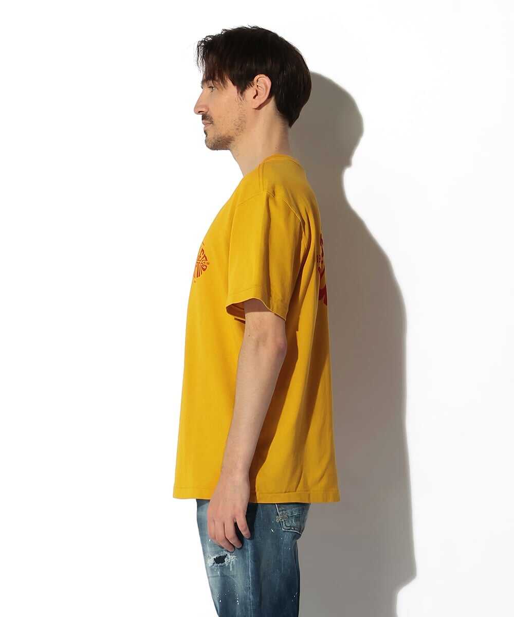 レトロデザイン サーフラインロゴ バックプリントTシャツ