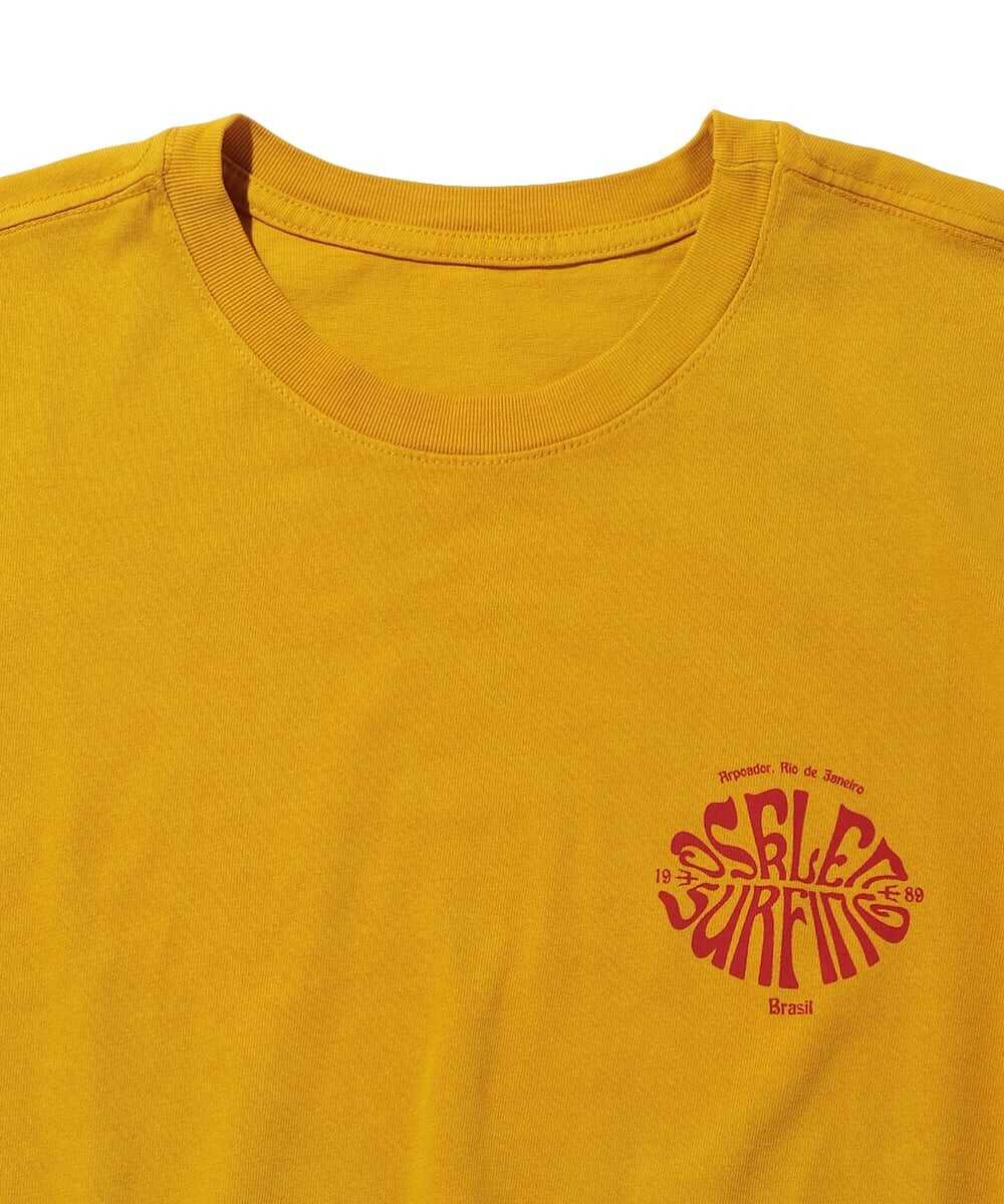 レトロデザイン サーフラインロゴ バックプリントTシャツ