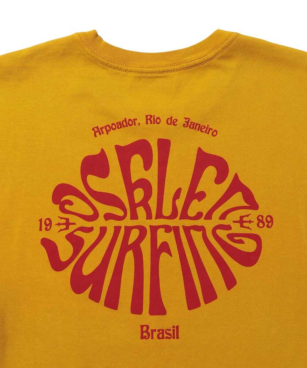 レトロデザイン サーフラインロゴ バックプリントTシャツ