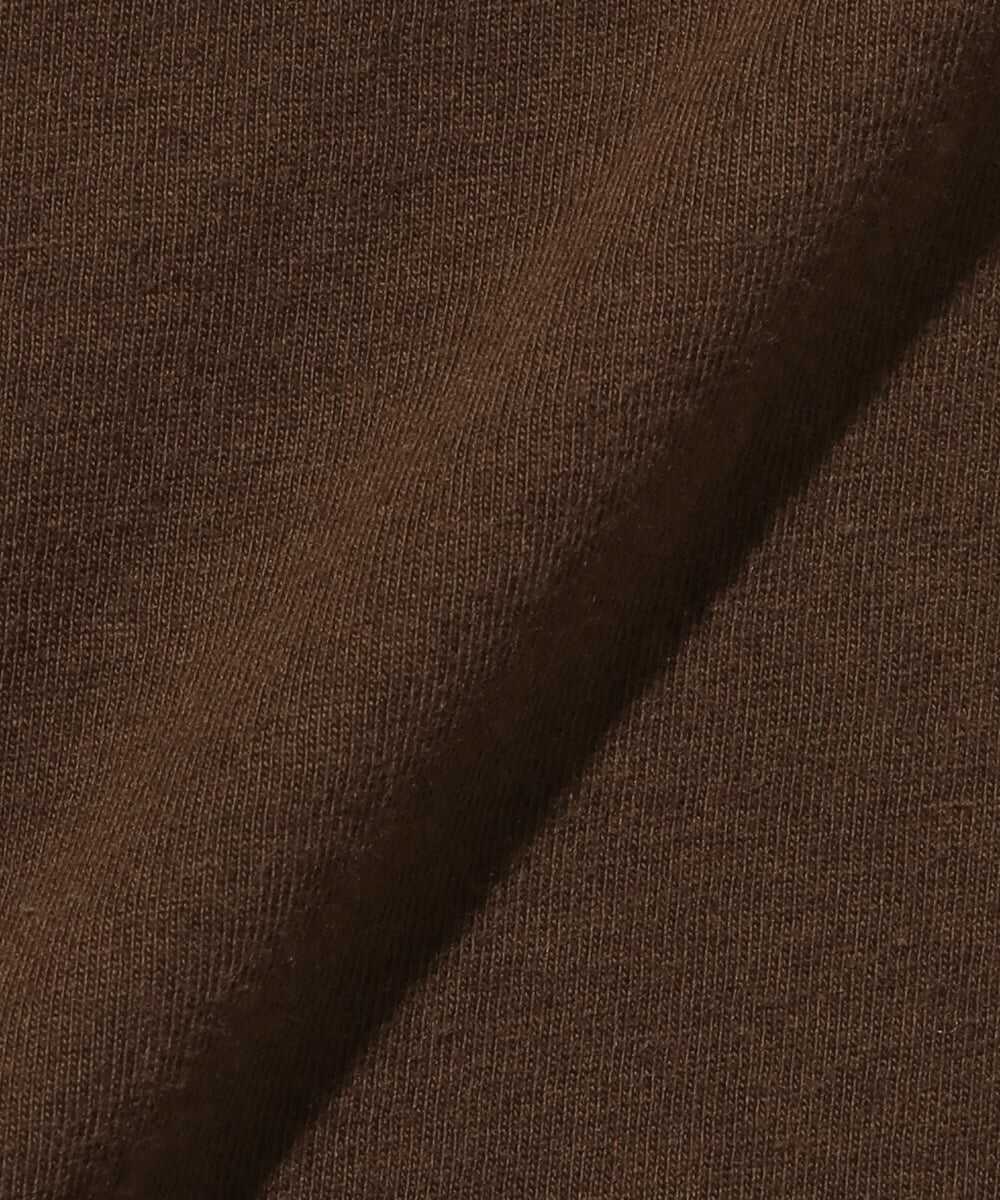 ヴィンテージブラウン プリントコットンTシャツ