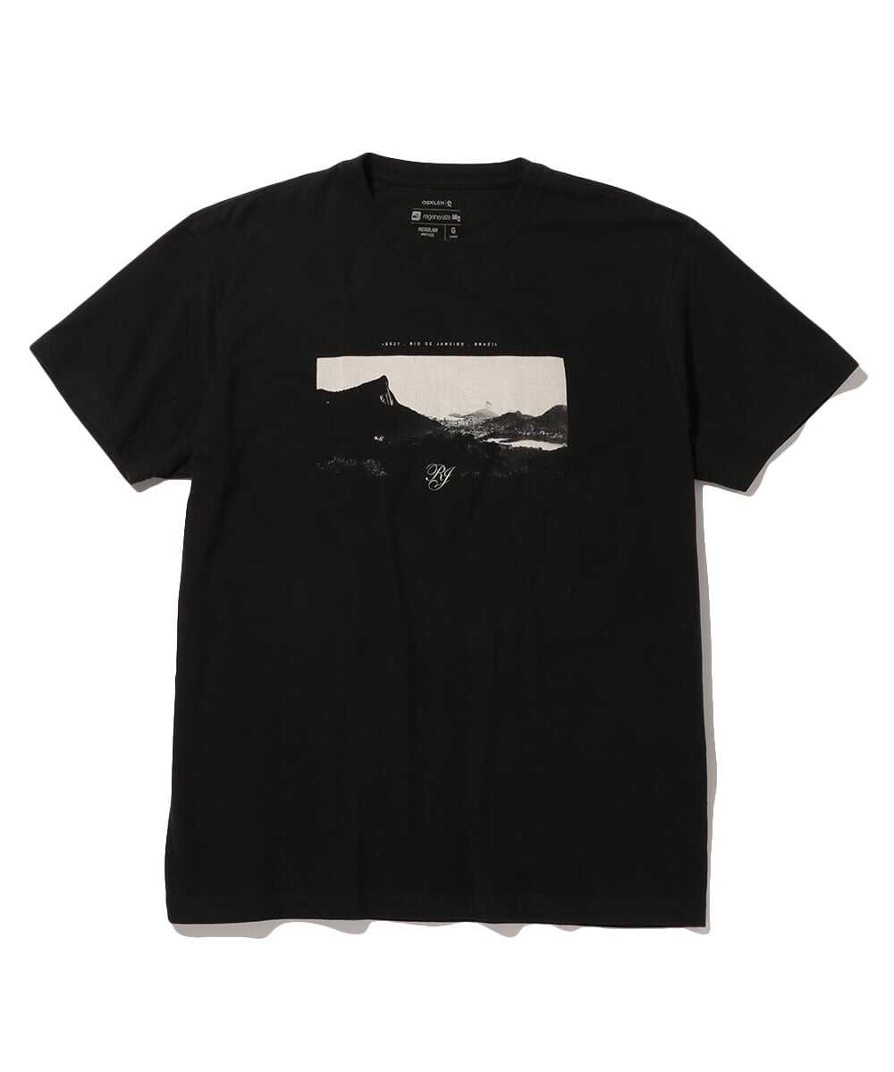 リオ・デ・ジャネイロ モノクロフォト プリントTシャツ