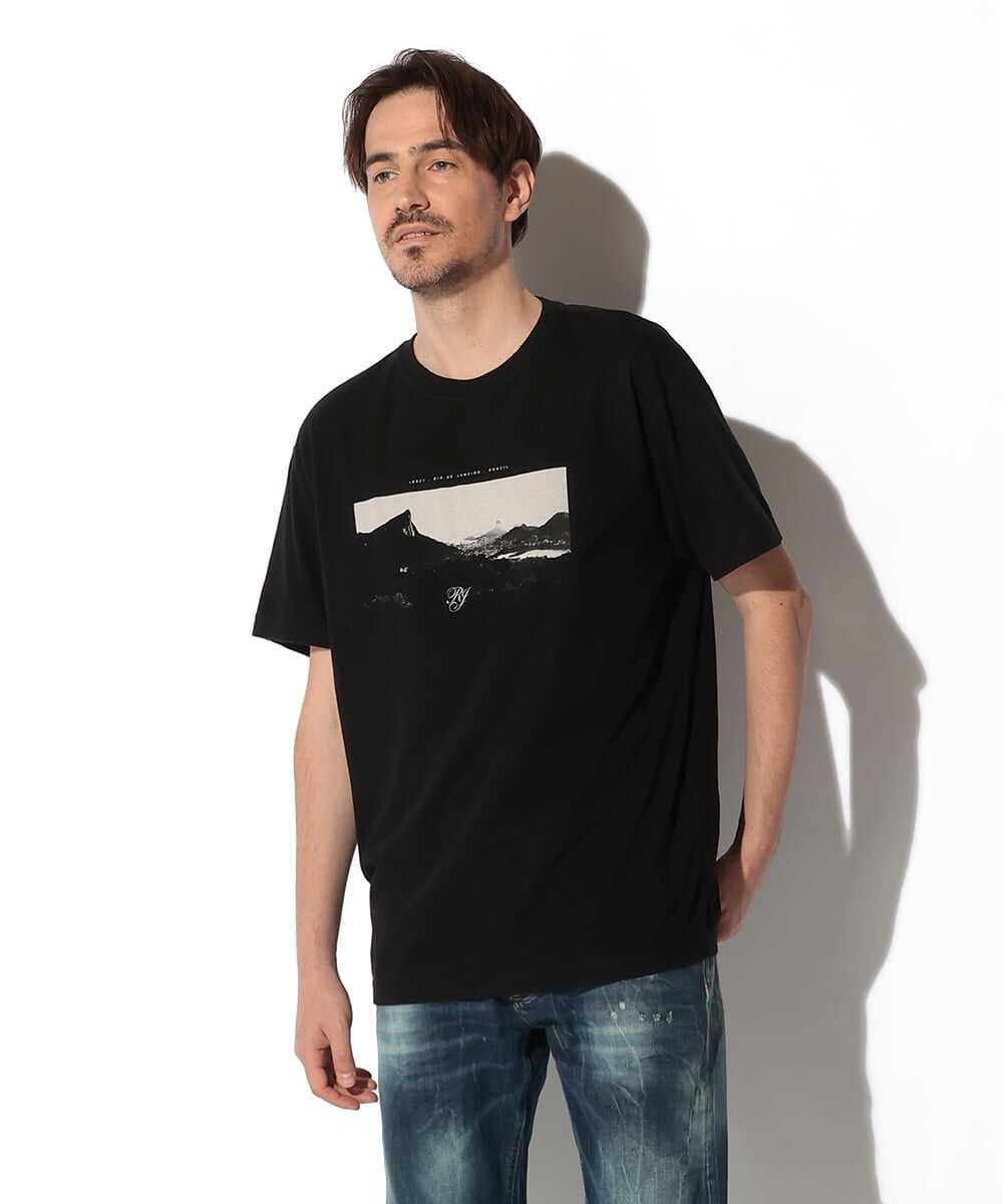 リオ・デ・ジャネイロ モノクロフォト プリントTシャツ