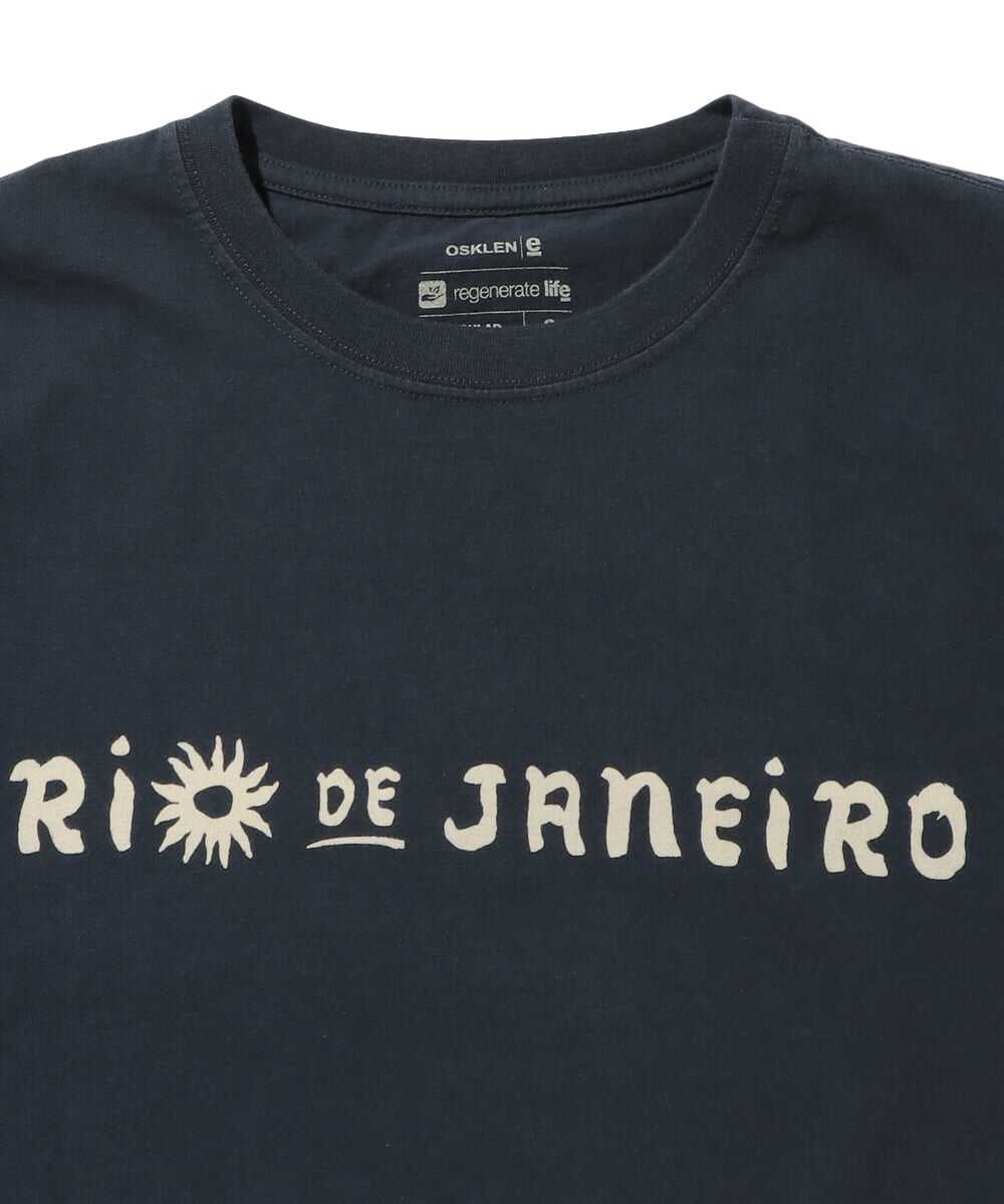 リオ・デ・ジャネイロ タイポグラフィ プリントTシャツ