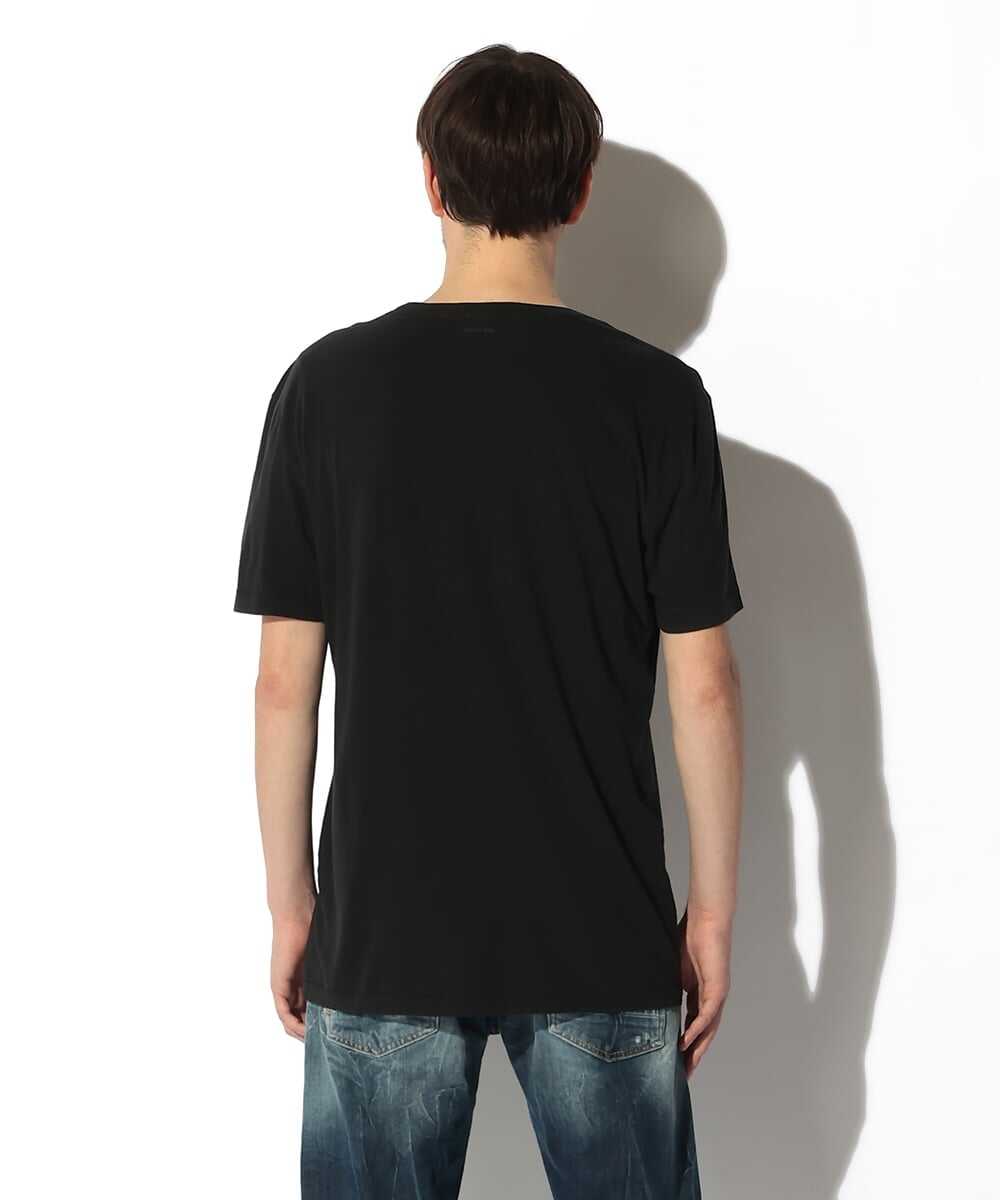 エンブレム刺繍 ストレッチコットンTシャツ