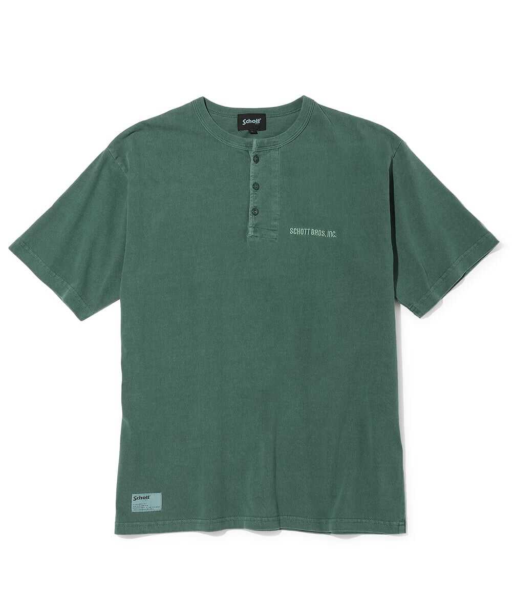 7oz 刺繍ヘンリーTシャツ