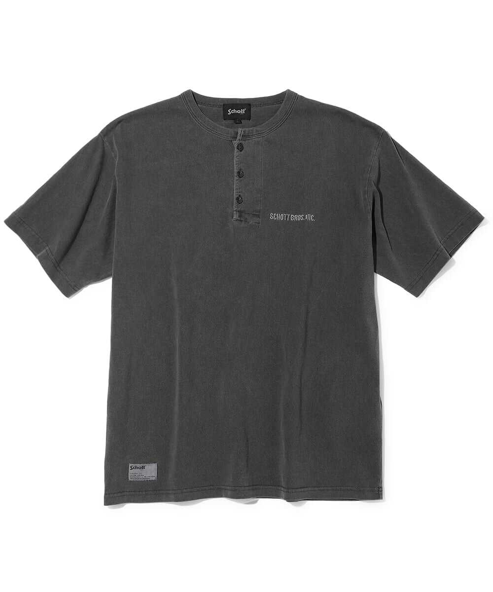 7oz 刺繍ヘンリーTシャツ